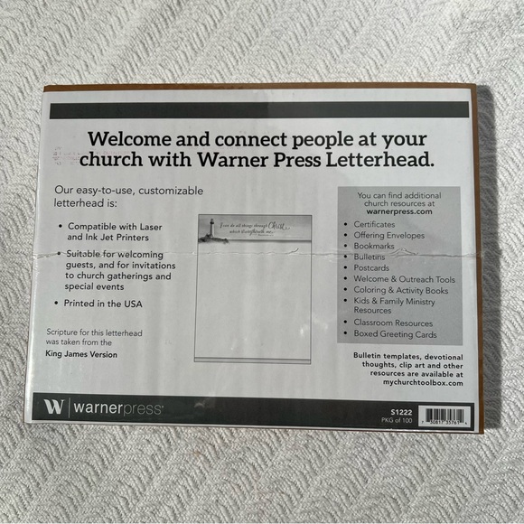 warner press / philippians 4:13 white notepad - Picture 4 of 5